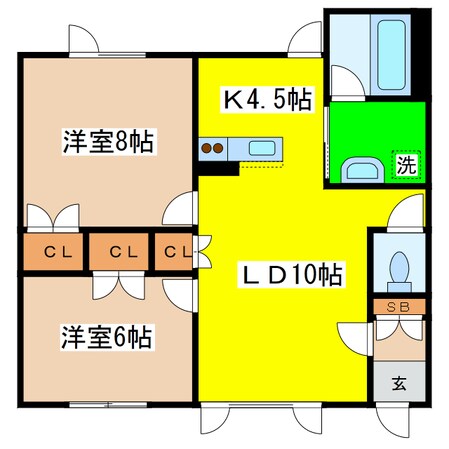 サンビレッジの物件間取画像